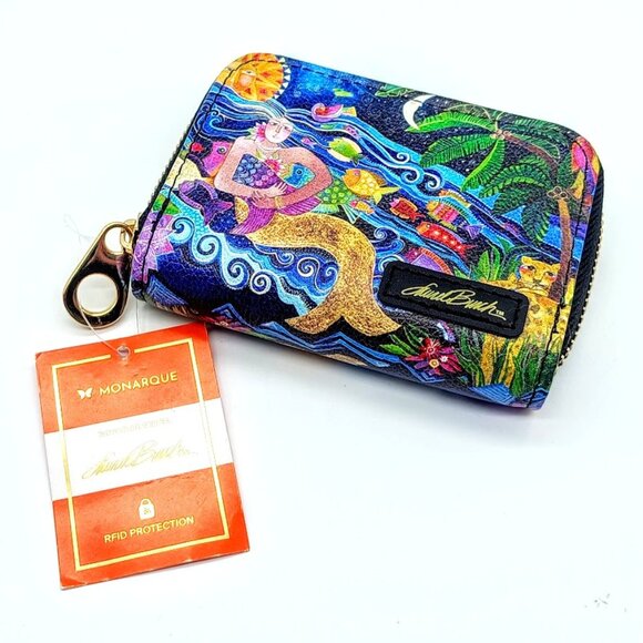 Laurel's Garden RFID Secure Armored Zipper Wallet - Laurel Burch Design, 4.5" X 3" - View #6